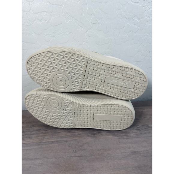 ALL BLACK Link Sneak Ivory Leather Chain Slip On Platform Sneakers Size 36 5.5-6 - Picture 7 of 8